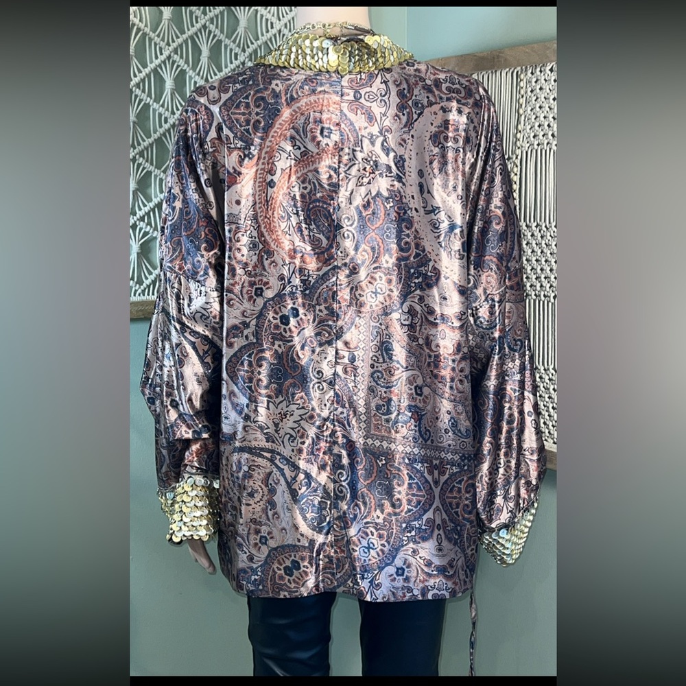 NWT Free People Layla Embellished Kimono Jacket SMALL - Picture 10 of 16